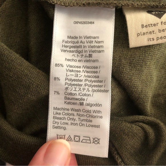 Madewell Highpoint Dolman-Sleeve Tee Green Size Medium - Picture 4 of 5